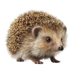 Realistic Hedgehog Icon - Cute Wildlife Illustration