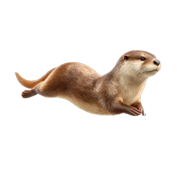 Realistic Otter Icon - Wildlife Animal Illustration