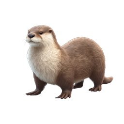 Realistic Otter Wildlife Icon - Cute Brown Animal