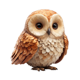 Realistic Barn Owl Icon | Detailed 3D Wildlife Design