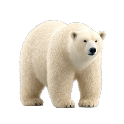 Realistic Polar Bear Icon - Arctic Wildlife 3D Illustration