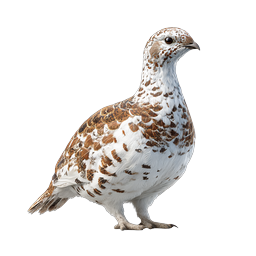 Realistic Ptarmigan Bird Icon - Detailed 3D Wildlife