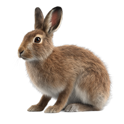 Realistic Brown Rabbit Icon - Detailed Wildlife Illustration