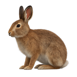 Realistic Brown Rabbit Wildlife Icon | Nature Animal