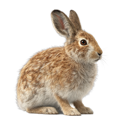 Realistic Rabbit Icon - Detailed Brown Bunny Illustration