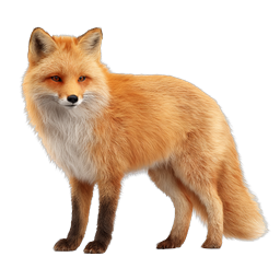 Realistic Red Fox Wildlife Icon | Premium Animal Illustration