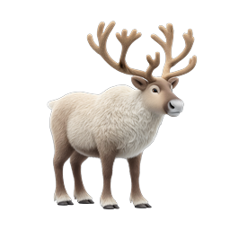 Realistic Reindeer Icon - Majestic Caribou Wildlife Design