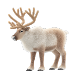 Realistic Reindeer Icon - 3D Rendered Arctic Wildlife