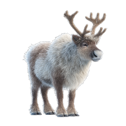 Realistic Reindeer 3D Icon - Arctic Wildlife Animal