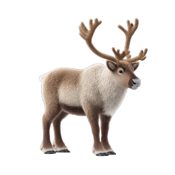 Realistic 3D Reindeer Icon | Wildlife Nature Illustration