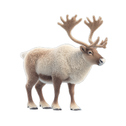 Realistic Reindeer Icon - Arctic Wildlife Illustration