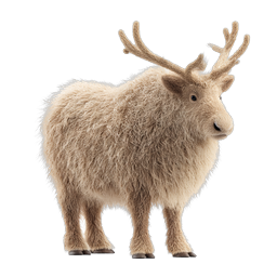 Realistic Reindeer Icon - 3D Wildlife Illustration
