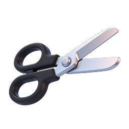リアルなハサミのアイコン | プレミアム 3D カットツール