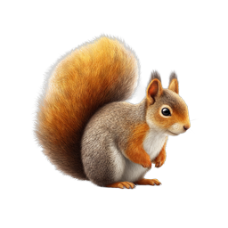 Realistic Squirrel Icon - Detailed Wildlife Animal Illustration