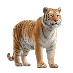Realistic Tiger Icon - Majestic Big Cat Wildlife Illustration