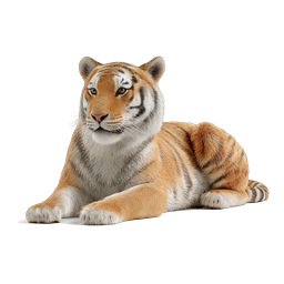 Realistic Tiger Icon - Majestic Wild Cat Illustration