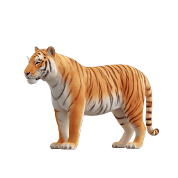 Realistic Tiger Icon - Majestic Wild Cat 3D Render