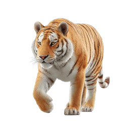 Realistic Tiger Icon - Majestic Big Cat Wildlife Graphic