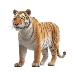 Realistic Tiger Icon - Majestic Wild Big Cat Illustration