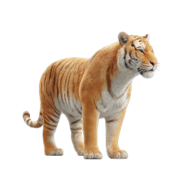 Realistic 3D Tiger Icon - Majestic Big Cat Illustration