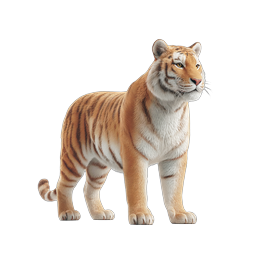 Realistic Tiger Icon - Majestic Big Cat Wildlife Illustration