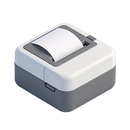 Modern Receipt Printer Icon - 3D POS Technology