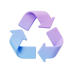 Recycle Arrows 3D Icon - Sustainable Symbol Design