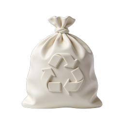 Icono de bolsa de reciclaje 3D | gestión sostenible de residuos