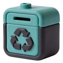 Recycling Bin 3D Icon - Eco-Friendly Waste Container