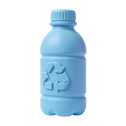 Recycling Bottle Icon - Eco-Friendly 3D Plastic Container