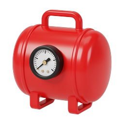 Red 3D Alarm Clock Icon | Glossy Timepiece Design