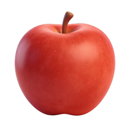 Vibrant Red Apple Icon for Healthy Living