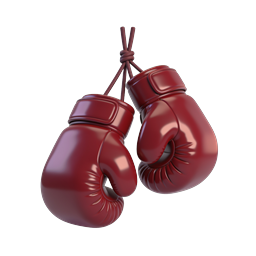 Red Boxing Gloves 3D Icon - Premium Sports Equipment