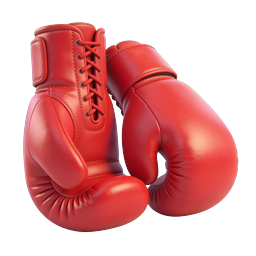 Red Boxing Gloves Icon - Realistic Sports Equipment