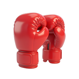 Red Boxing Gloves Icon - Premium Sports Equipment Graphic