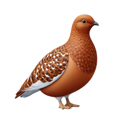 Realistic Reddish-Brown Pigeon Bird Icon | Nature Illustration