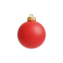 Icona di pallina decorativa di Natale rossa | decorazione festiva