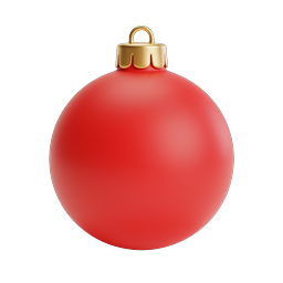 Red Christmas Ornament Bauble Icon - Festive Holiday