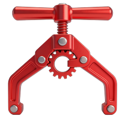 Red Clamp Press Tool 3D Icon | Industrial Workshop Equipment