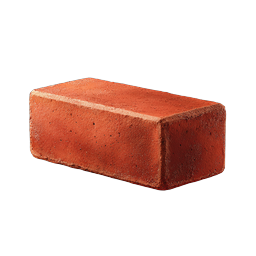 Red Clay Brick Icon - Realistic Construction Material