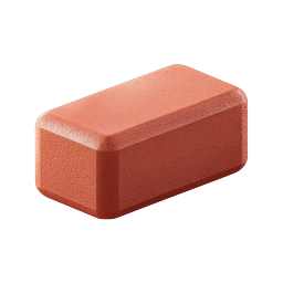Red Clay Brick Icon | Construction & Masonry 3D Icon
