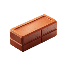 Red Clay Brick 3D Icon for Construction & Building
