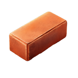Red Clay Brick Icon - Realistic 3D Construction Material