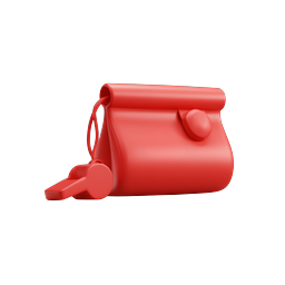 Red Coin Purse 3D Icon - Money & Savings