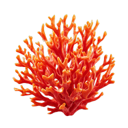 Vibrant Red Coral Branch Icon | Realistic Marine Life