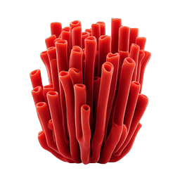 Red Coral Cluster - 3D Clay Style Icon