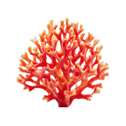 Red Coral 3D Icon - Vibrant Marine Life Illustration