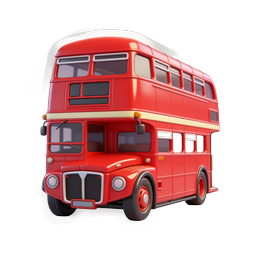 Red Double-Decker Bus Icon - Classic London Transport