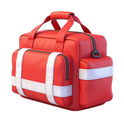 Red Duffel Bag Icon - 3D Travel Bag Illustration