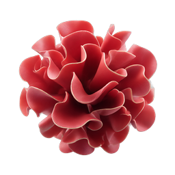 Realistic Red Flower Bloom Icon | Elegant Floral Design